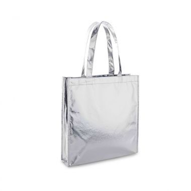 Zilvere Metallic shopper | Gekleurd