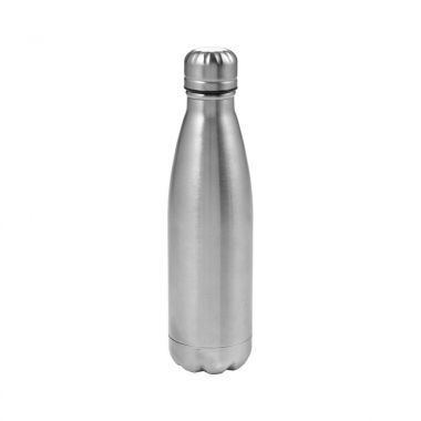 Zilvere Dubbelwandige thermosfles | 550 ml