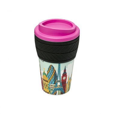 Magenta Coffee to go | Geïsoleerd | Siliconen grip | 250 ml