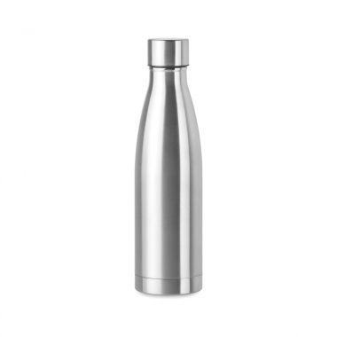 Zilvere RVS drinkfles | Dubbelwandig | 500 ml