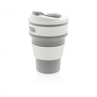 Grijze Opvouwbare koffiebeker | Siliconen | 350 ml