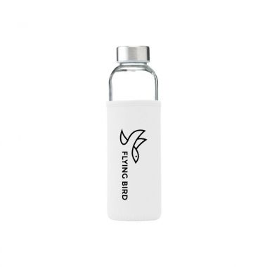 Witte Glazen drinkfles | Sleeve | 500 ml