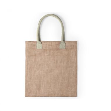 Bruine Jute tas | Gekleurde hengsels