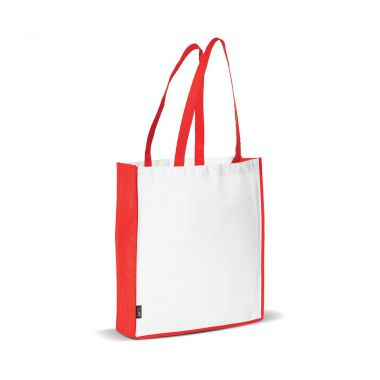 Wit / rood Shopper | Non woven | 75 gram