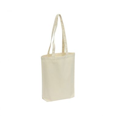 Ecru Canvas shopper | Lange hengsels