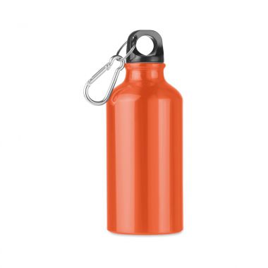 Oranje Aluminium drinkfles | Karabijnhaak | 400 ml