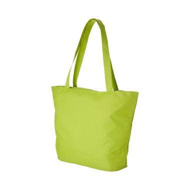 Lime Shopper met rits | Gekleurd