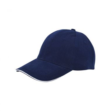 Navy / wit Cap | Katoen | Incl. borduren