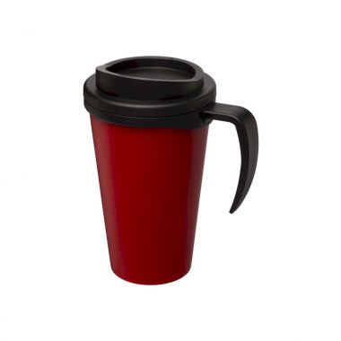 Rood /  zwart Thermosbeker to go | Met handvat | 350 ml