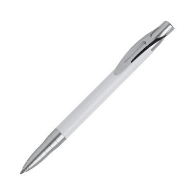 Witte Aluminium balpen | Metalen clip