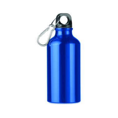 Blauwe Aluminium drinkfles | Karabijnhaak | 400 ml