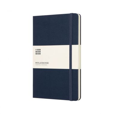 Blauwe Moleskine | Hardcover | Large | Stippen