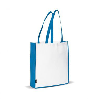 Wit / blauw Shopper | Non woven | 75 gram