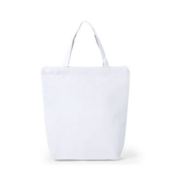 Witte Shopper met rits | Non woven