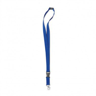 Blauwe Lanyard | Kunststof clip