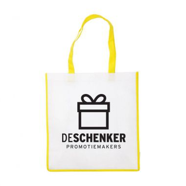 Gele Shopper | Non woven | Kleurrijk | 80 gram