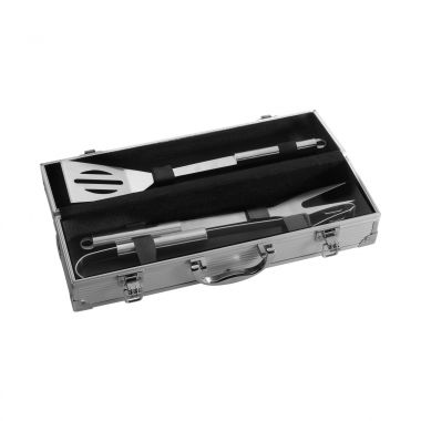 Zilvere BBQ set | 3 delig