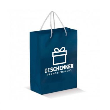 Donkerblauwe Luxe papieren tas | Gekleurd 200 grams | A5