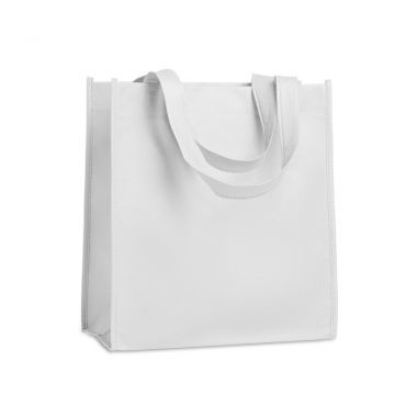 Witte Non woven shopper | Korte hengsels | 80 gram