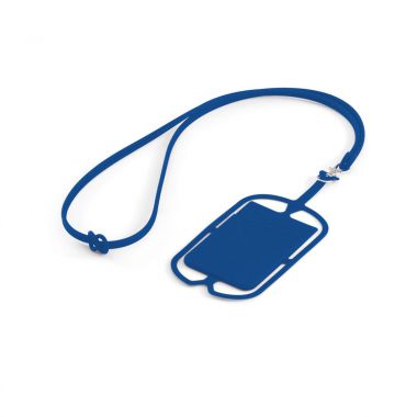 Blauwe Siliconen kaarthouder | Met lanyard