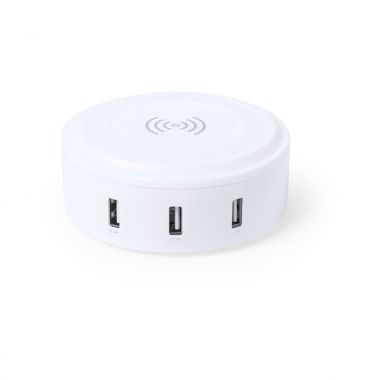 Witte Oplader draadloos | USB hub