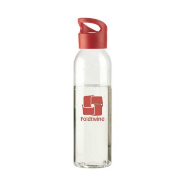 Transparant / rood Waterfles gekleurd | 650 ml