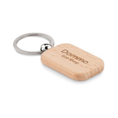 Houten sleutelhanger | Rechthoek