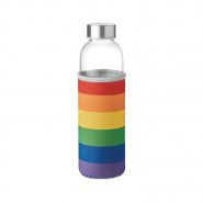 Waterfles glas | Gekleurde houder | 500 ml