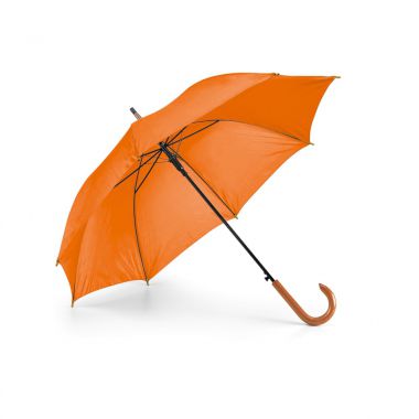 Oranje Goedkope paraplu | Houten handvat | 104 cm