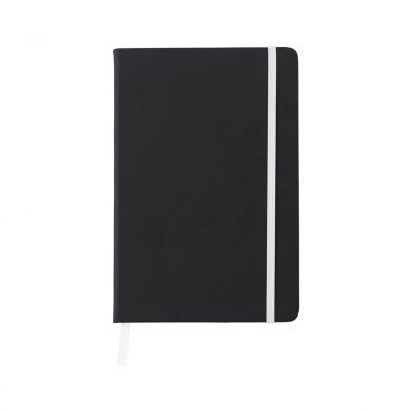 Witte PU notitieboek | Gekleurd elastiek