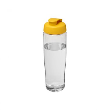 Transparant /  geel Waterfles | Flipcap | 700 ml