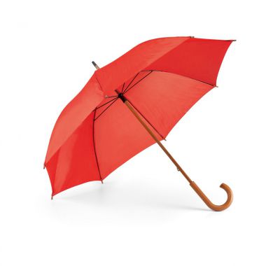 Rode Paraplu bedrukken | Houten steel | 104 cm