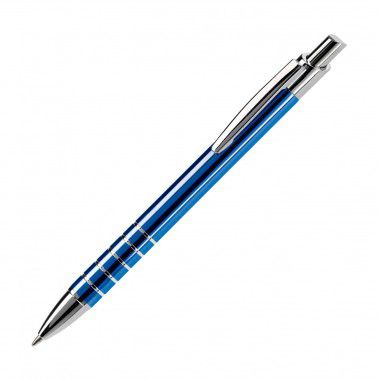 Blauwe Aluminium pen | Zilveren details