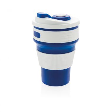 Blauwe Opvouwbare koffiebeker | Siliconen | 350 ml