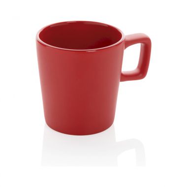 Rode Keramische koffiemok | Modern | 300 ml