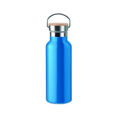 Turquoise Thermosfles | Bamboe dop | 500 ml