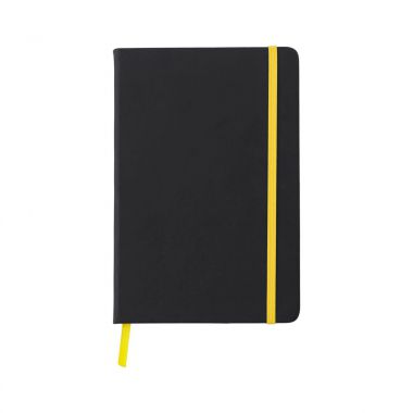 Gele PU notitieboek | Gekleurd elastiek
