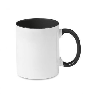 Zwarte Koffiemok met logo | 300 ml