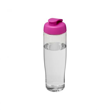 Transparant /  roze Waterfles | Flipcap | 700 ml