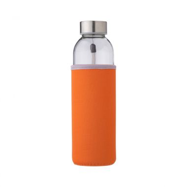 Oranje Glazen drinkfles | Hoes | 500 ml