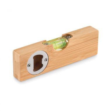 Lichtbruine Bamboe opener | Waterpas