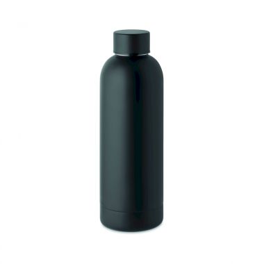 Zwarte Gerecyclede RVS fles | Lekvrij | 500ml