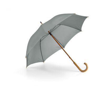 Grijze Paraplu bedrukken | Houten steel | 104 cm