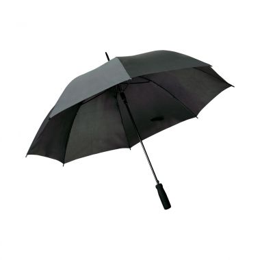 Zwarte Paraplu met logo | Soft foam handvat