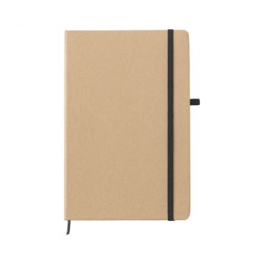 Zwarte Stonepaper notitieboek | Gekleurd elastiek