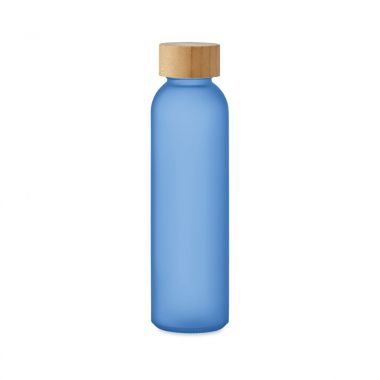 Blauwe Glazen fles | Mat | 500ml