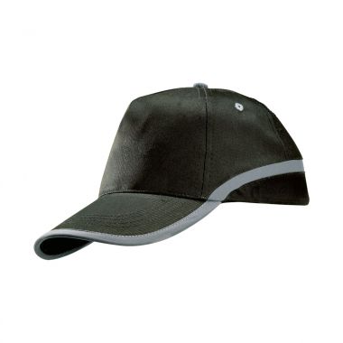 Zwarte Katoenen cap | Reflecterend