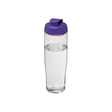 Transparant /  paars Waterfles | Flipcap | 700 ml