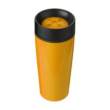 Oranje RVS drinkbeker | Met drukknop | 450 ml