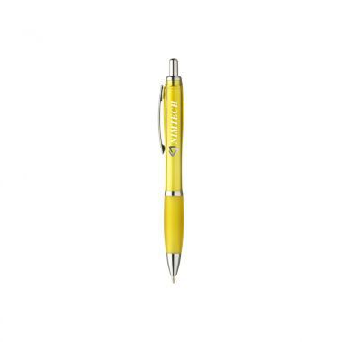 Gele Pen | Transparant | Rubber grip